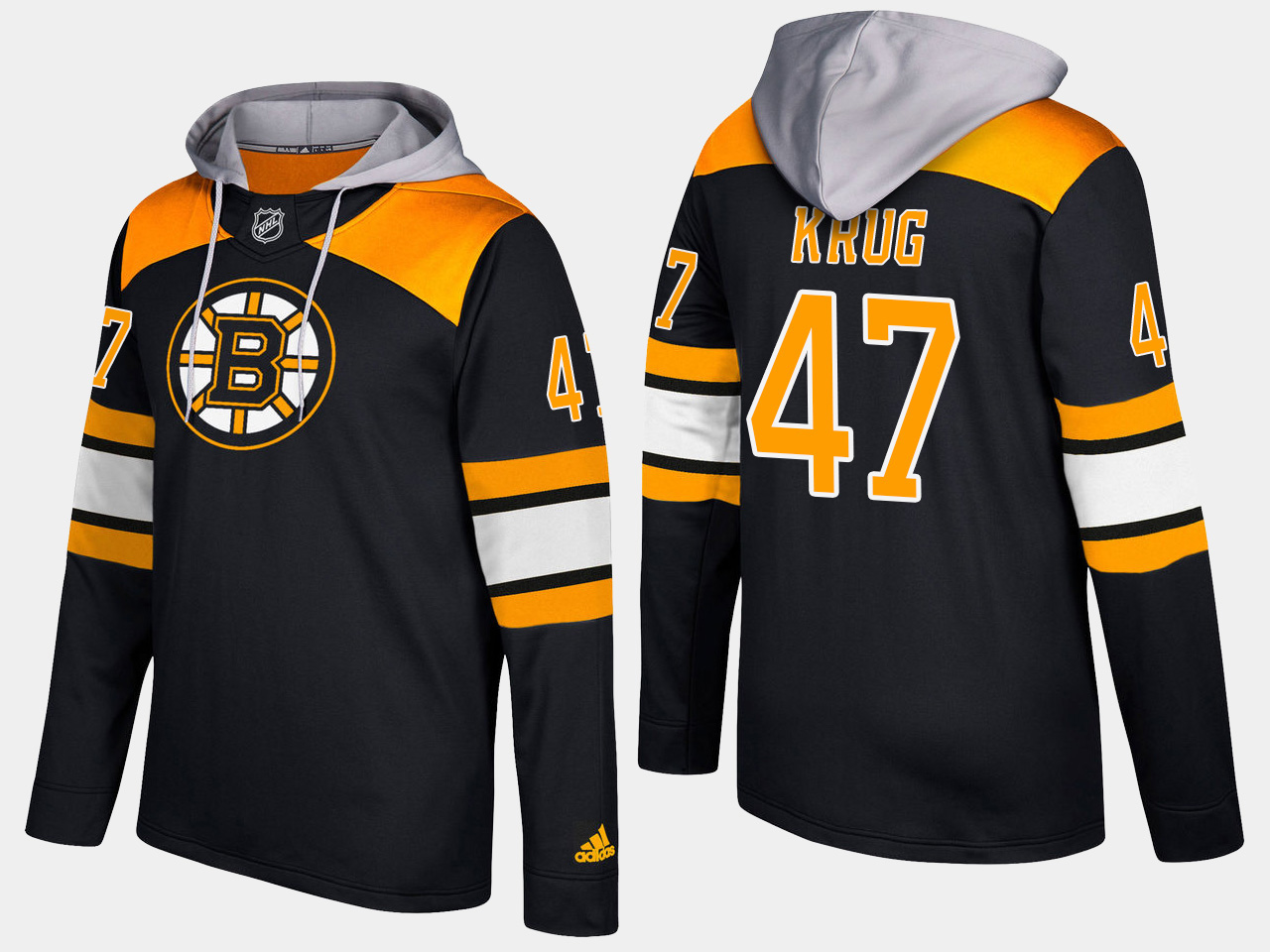 Men NHL Boston bruins #47 torey krug  black hoodie